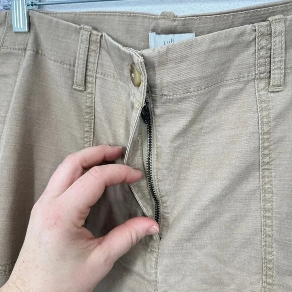 J. Jill Womens‎ Size 12 Khaki Utility Shorts Button Fly Cargo Pockets Casual NWT - Picture 8 of 11